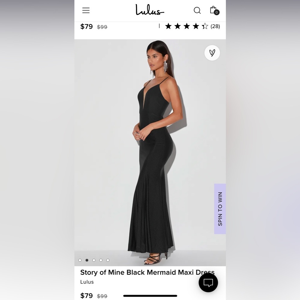 Lulu’s black fitted maxi dress